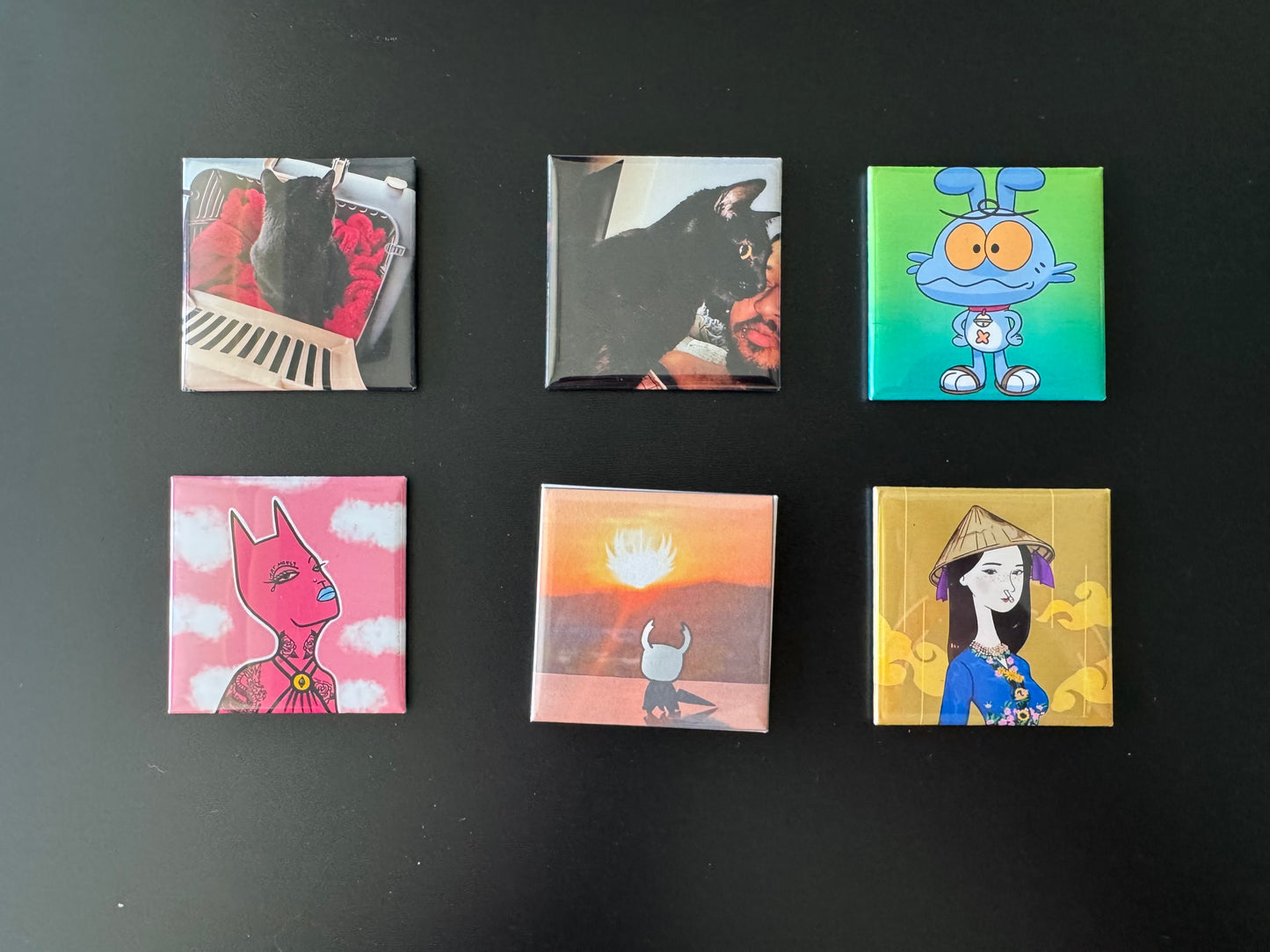 2” x 2” photo magnets