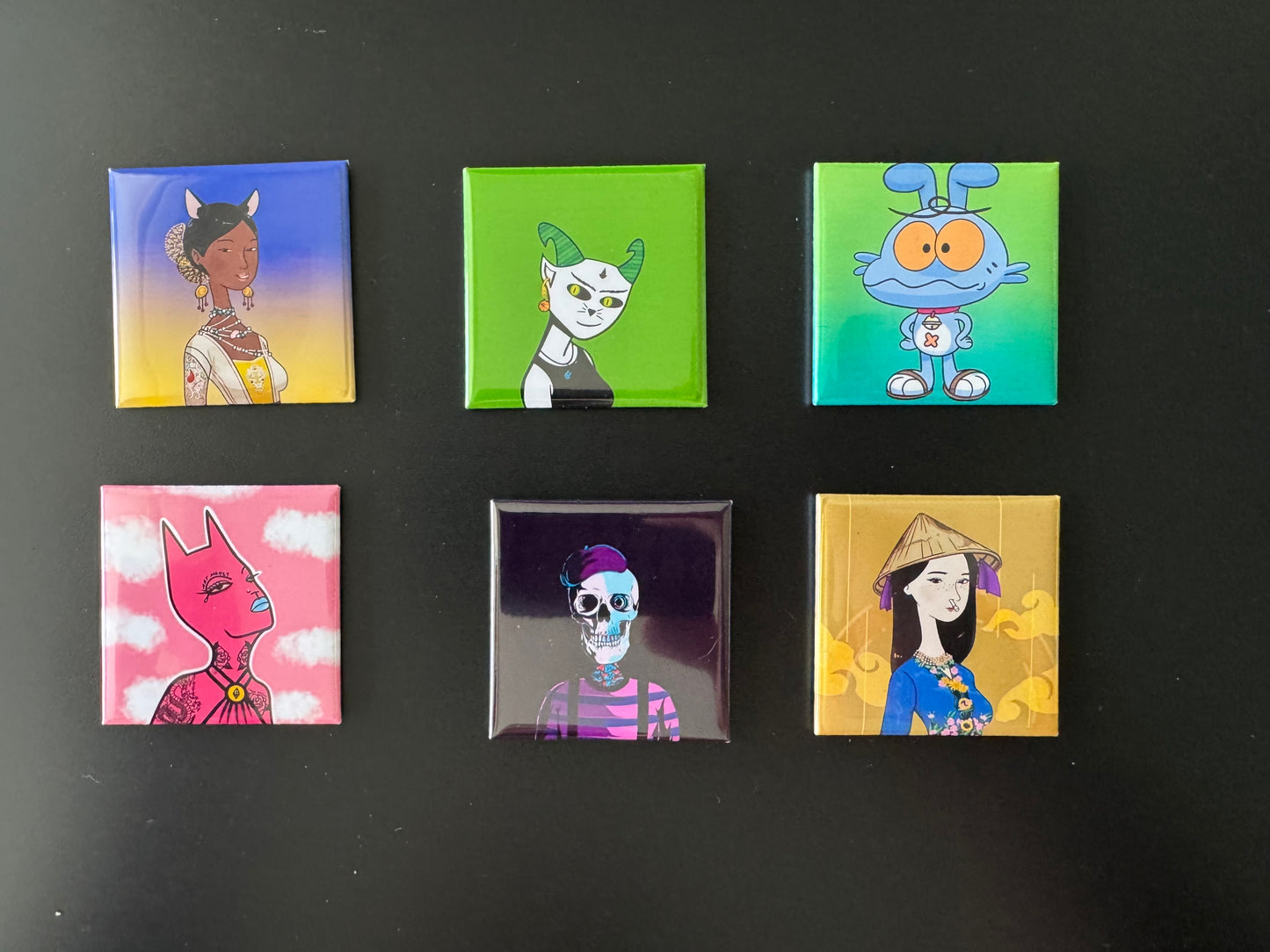 2” x 2” photo magnets